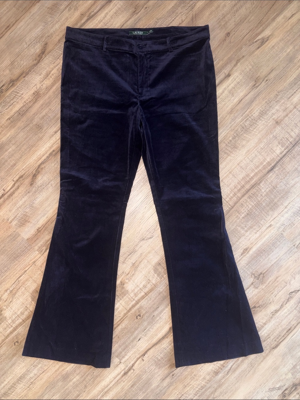 Lauren Ralph Lauren women’s Dark Purple Velvet Trousers